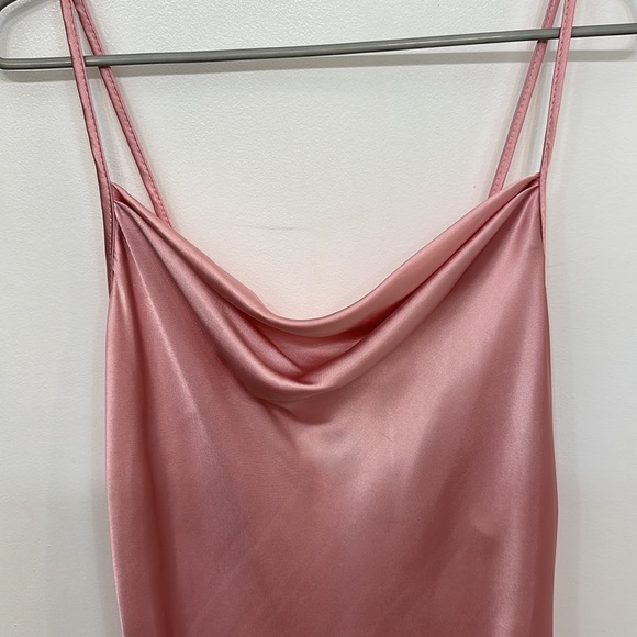 Bebe SATIN COWL NECK SLIP MIDI DRESS Small - Picture 5 of 7